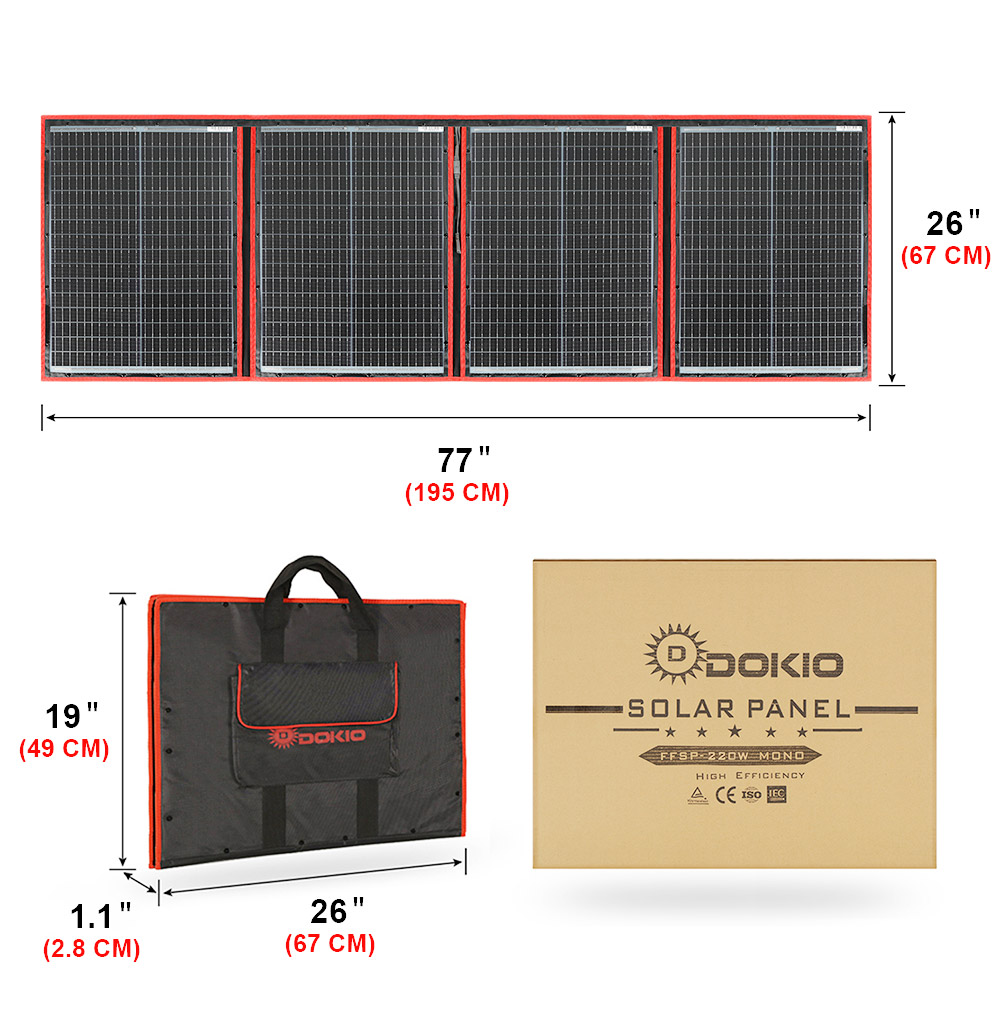 Dokio Brand Flexible Foldable  - Flexible Solar Panel 评论和价格